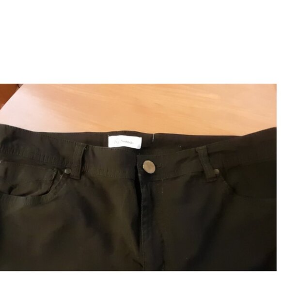 REITMANS WOMENS BLACK SIZE 15 PANTS WIDE LEG PANTS RAYON & NYLON FABRIC - Picture 3 of 4